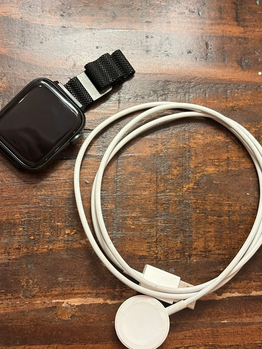 Apple Black Smartwatch with Black Milanese Loop Band